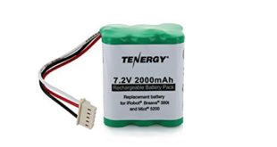 Tenergy 7.2V 2000mAh Replacement Battery for iRobot Braava 380t & Mint 5200