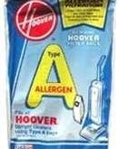 Hoover Vacuum Bags - Hoover Filter Bags Type A Allergen Filtration 4010100A (3 Packs of 4) Total of 12 Bags