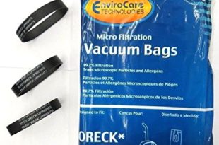 Oreck Vacuums Belts -EnviroCare Replacement Micro Filtration Vacuum Bags for Oreck Type CC (8 Bags) and 3 Belts